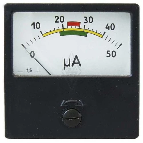М42305 мкA 50 0-500мкА/0-10мА 1,5 ОО 60х60мм Микроамперметр [84] СПЕЦ.ШКАЛА УТ-00001014